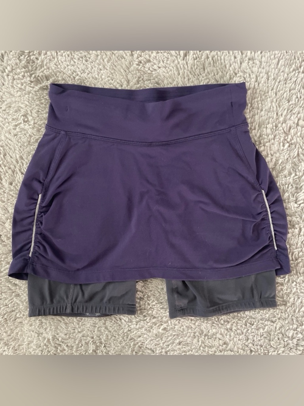 ATHLETA XXS Skort Skirt Purple Tennis  Pickleball Running Shorts Workout Pocket